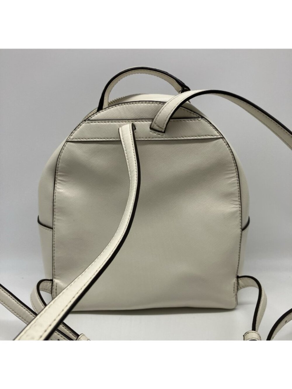 Kate Spade New York Cream Leather Mini Backpack Bag Purse 9x8x4 - S1 - Picture 3 of 7